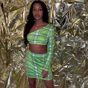 2 piece plaid set